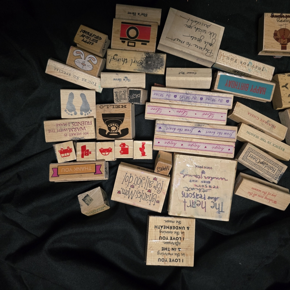 Assorted Rubber Stamps Collection